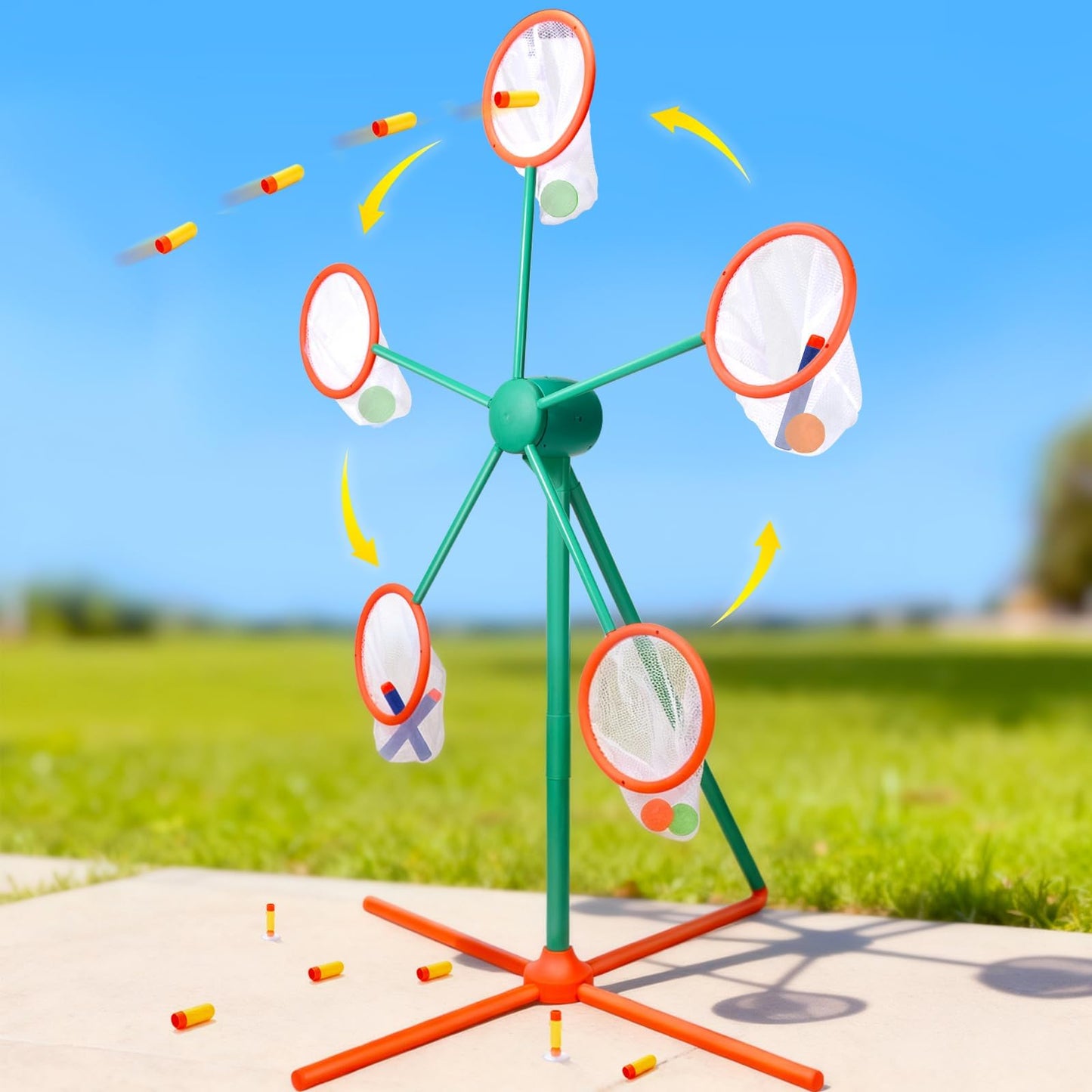 ReechTree Kids Moving Windmill Target – 3-Speed Nerf Blaster Practice Game