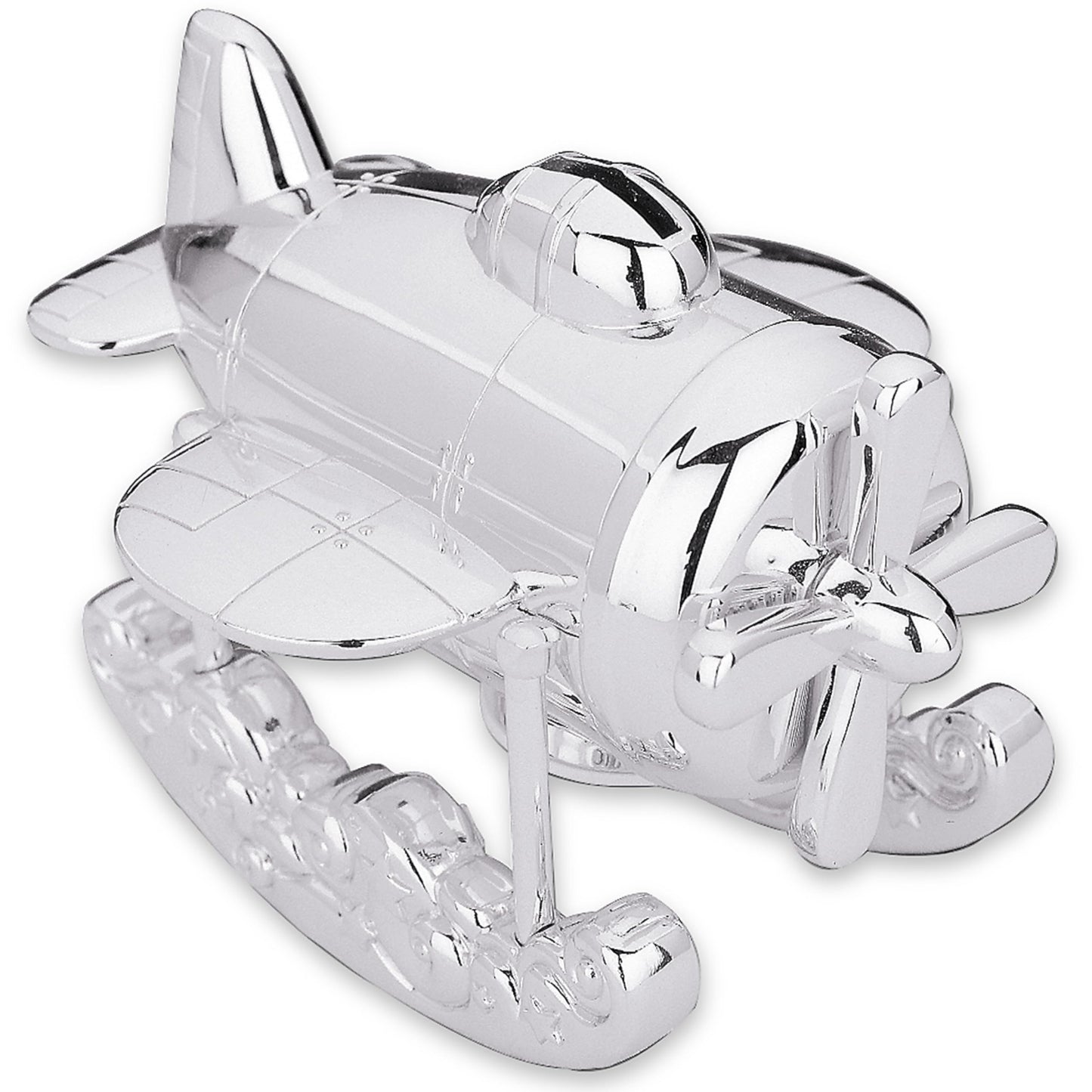 Reed & Barton 624 Zoom Zoom Airplane Coin Bank – Silver-Plated, Tarnish-Resistant