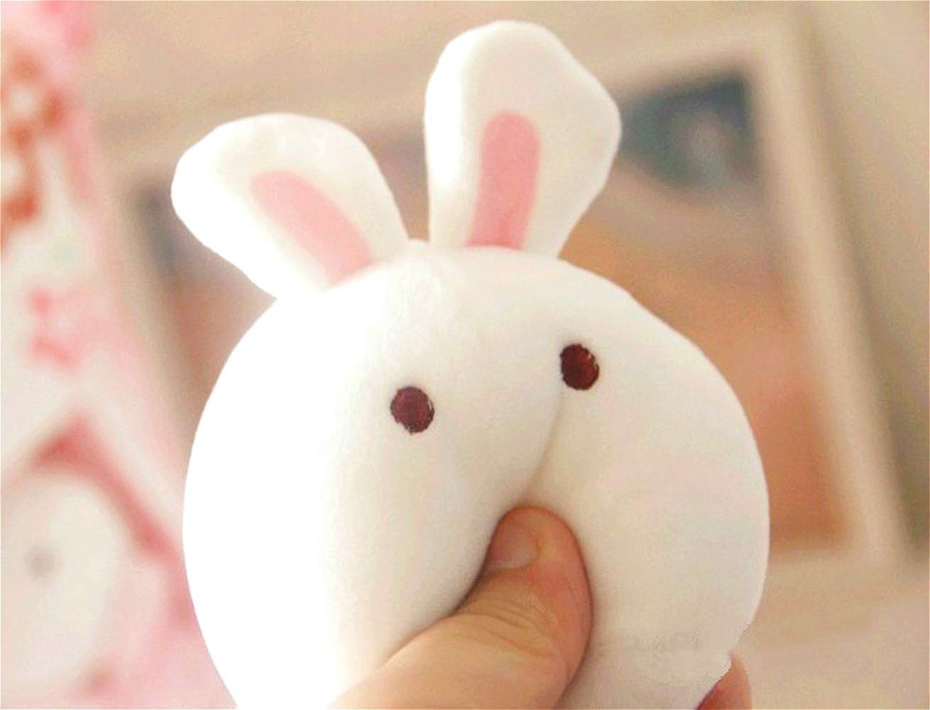 REFAHB Cute Plush Bunny Pillow with Removable Toys | Soft Velvet Throw Pillow for Girls
