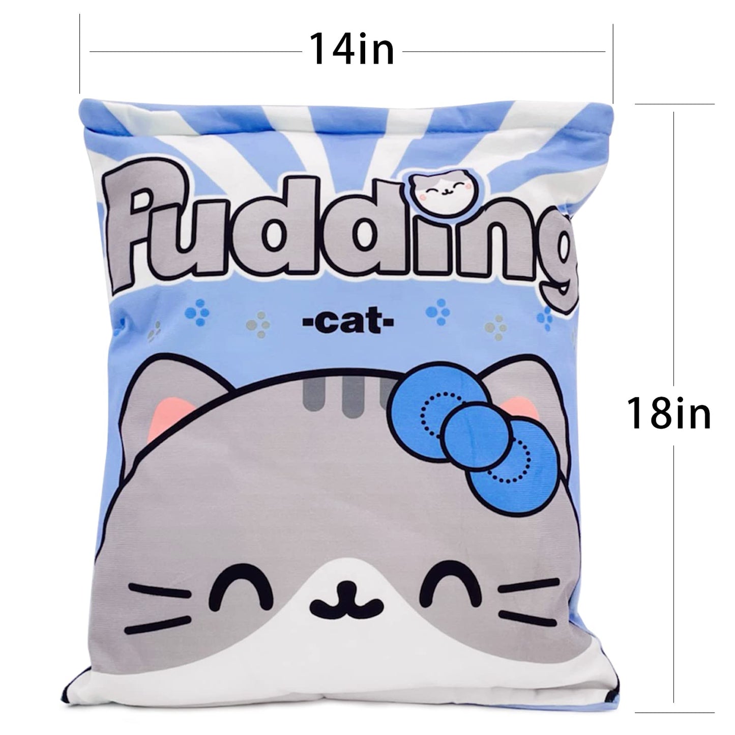 REFAHB Cute Plush Pillow Kitten-Blue with Removable Toys | Cozy Throw Pillow