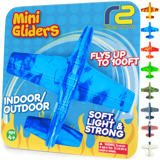Refresh Sports Airplane Toy Foam Planes – EVA Foam Gliders for Kids, Easy Throwing, Easter Gift (Ages 4-9+)
