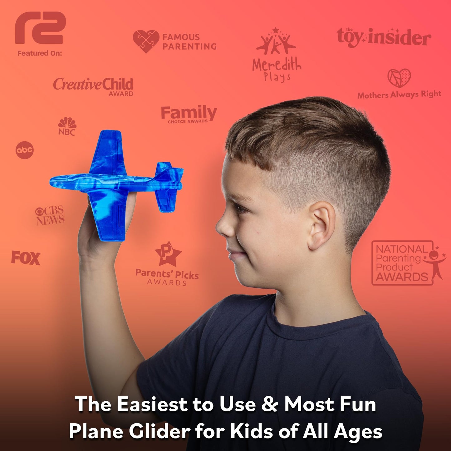 Refresh Sports Airplane Toy Foam Planes – EVA Foam Gliders for Kids, Easy Throwing, Easter Gift (Ages 4-9+)