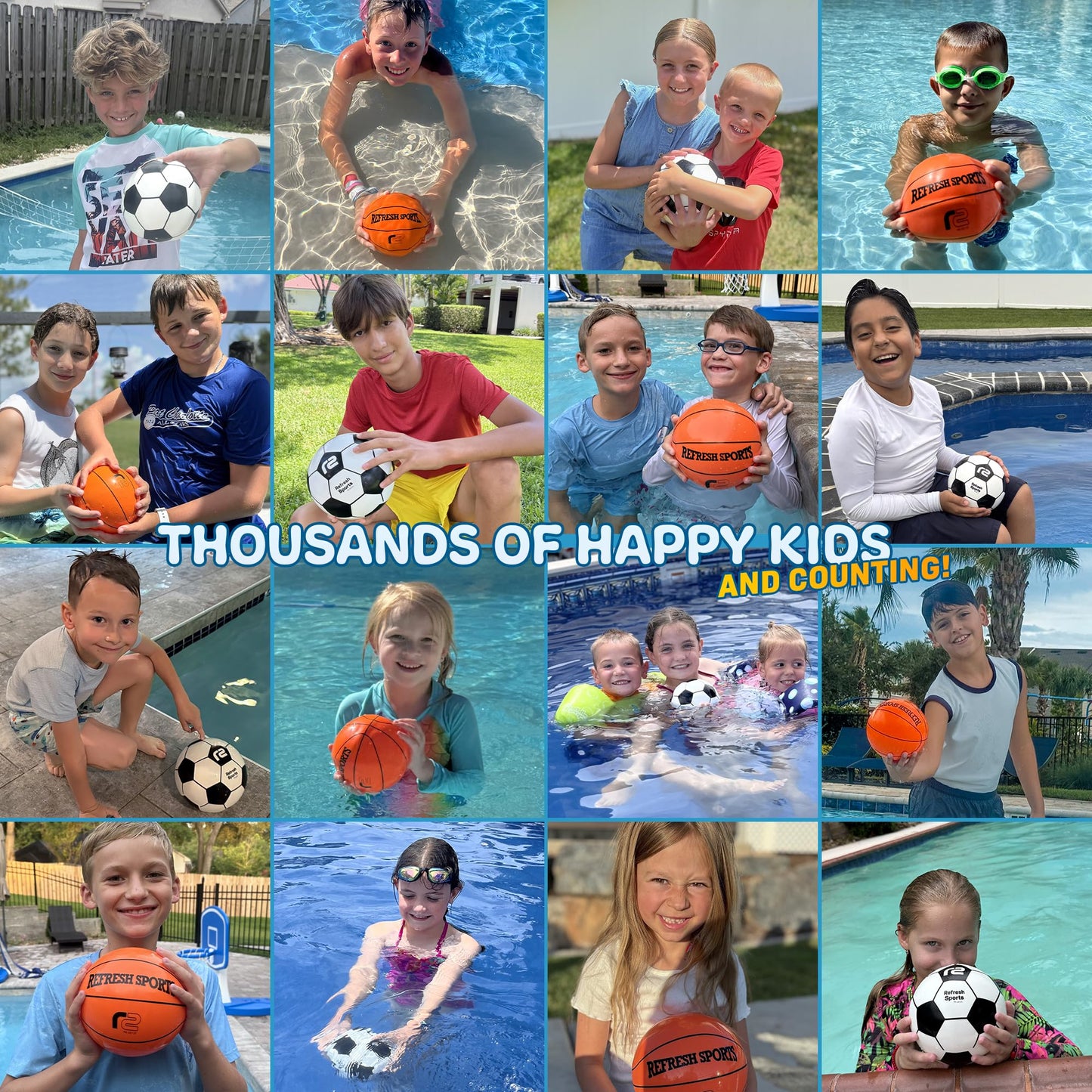 Refresh Sports Aqua Dive Ball – Underwater Pool Soccer Toy for Kids 8-12