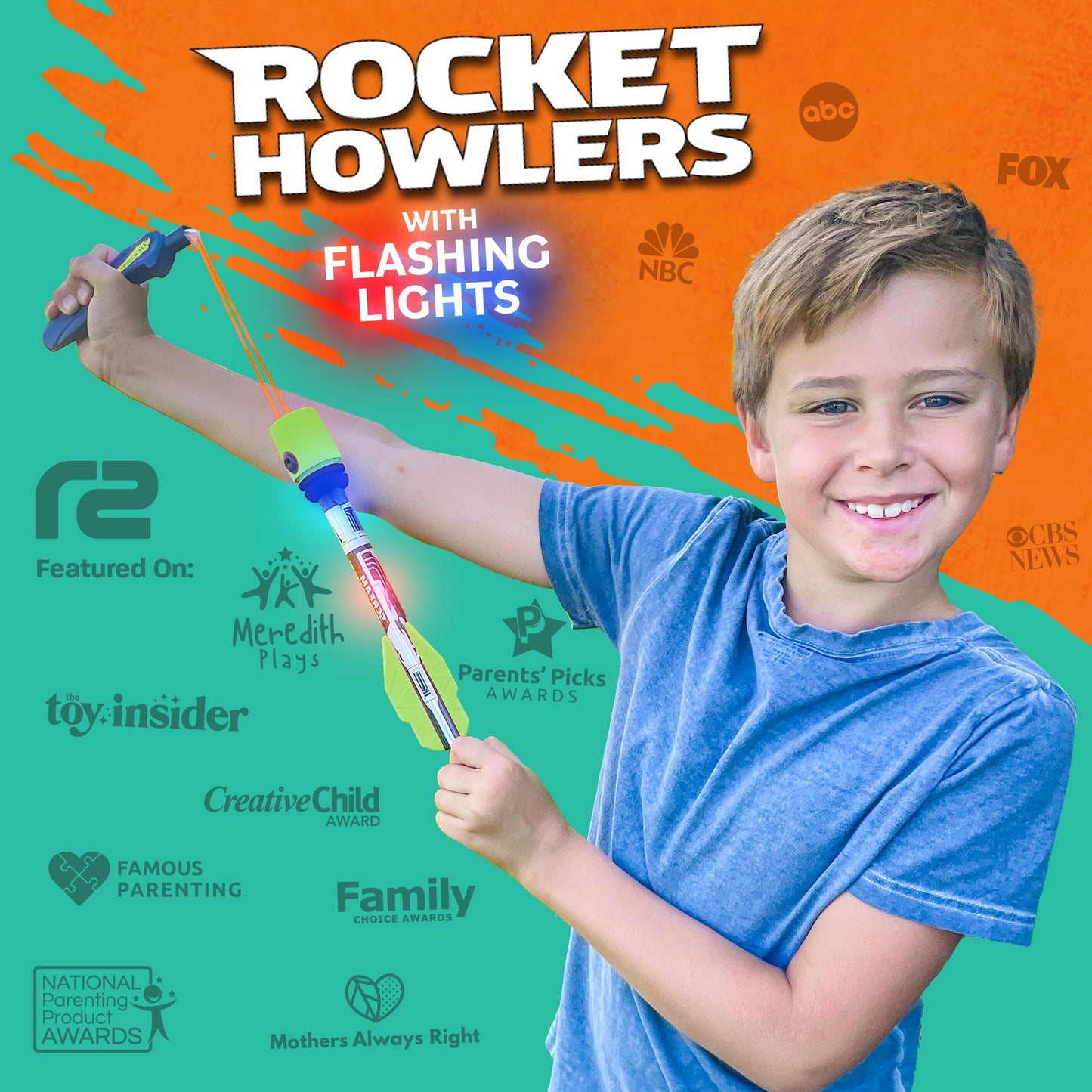 Refresh Sports Light Up Foam Rocket Toys – LED Rocket Launcher for Outdoor Fun (Ages 8+)