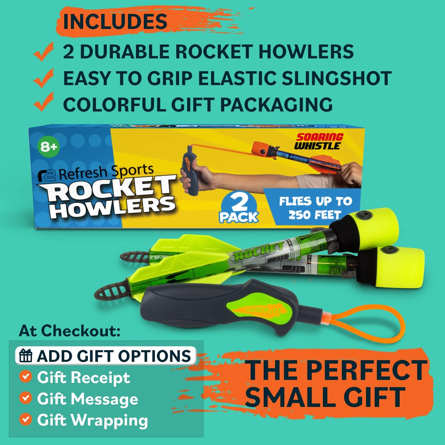 Refresh Sports Light Up Foam Rocket Toys – LED Rocket Launcher for Outdoor Fun (Ages 8+)