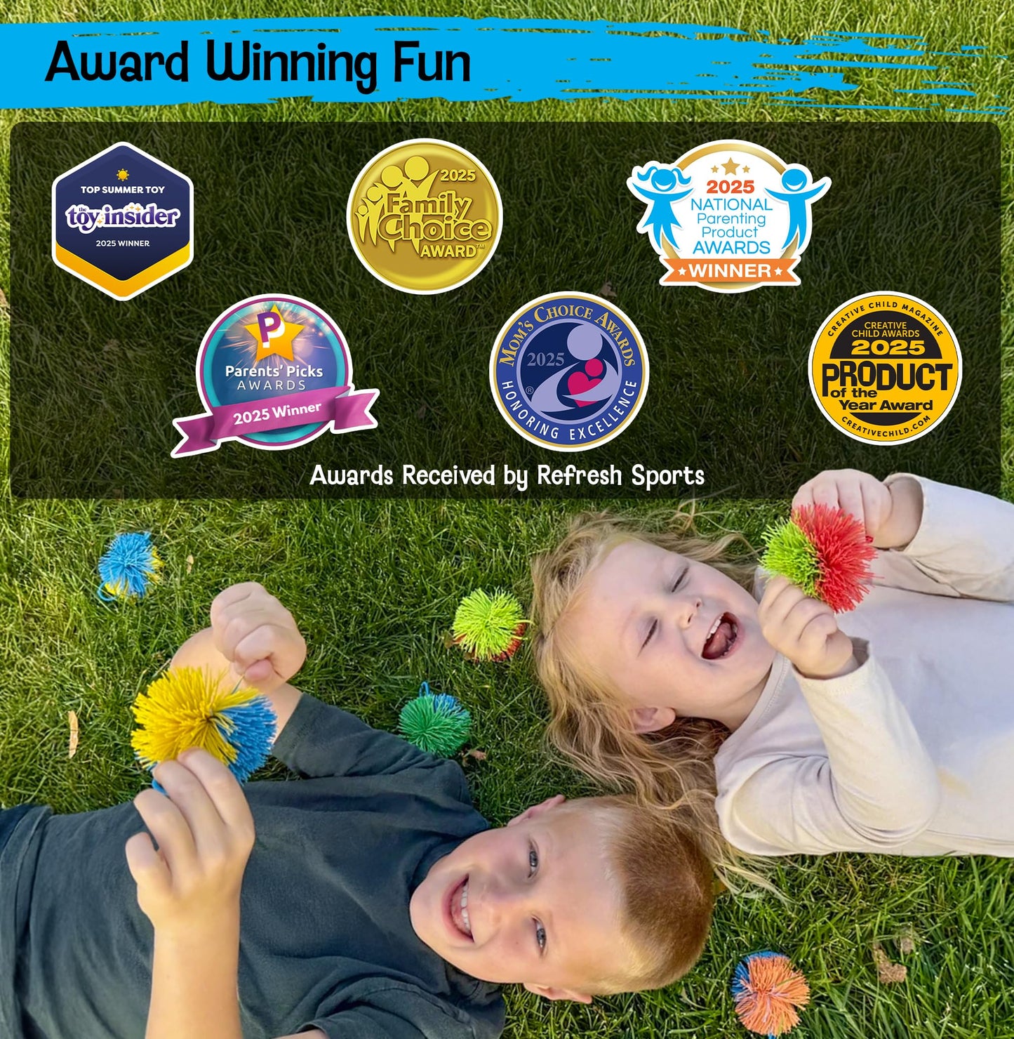 Refresh Sports Stringy Balls 20-Pack – Sensory Fidget Toys for Kids, Classrooms & Party Favors