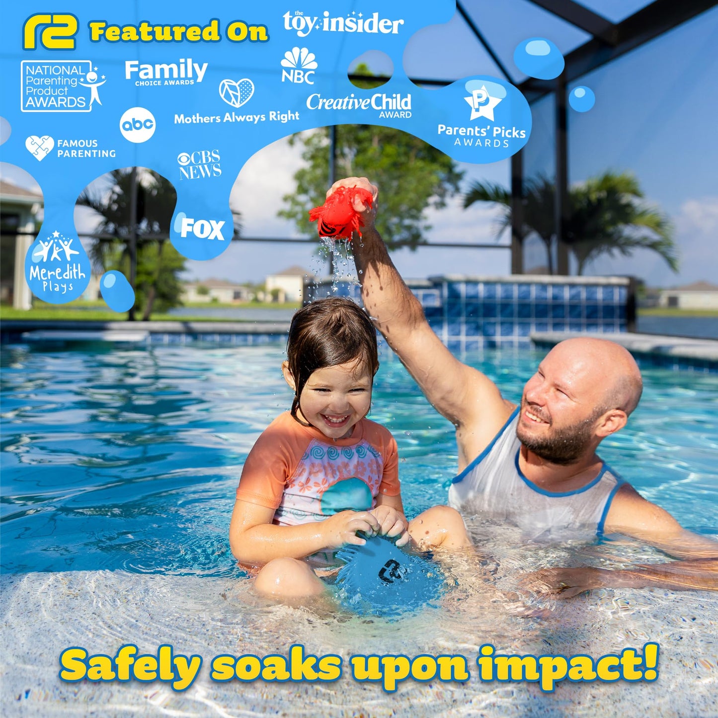 Refresh Sports Beach Games Flying Disc – 2-Pack Water Discs for Kids | Splashy Pool Toy for Ages 4-12