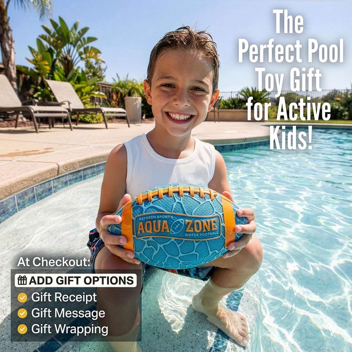 Refresh Sports Water Football – Easy-Grip Pool & Beach Toy for All Ages