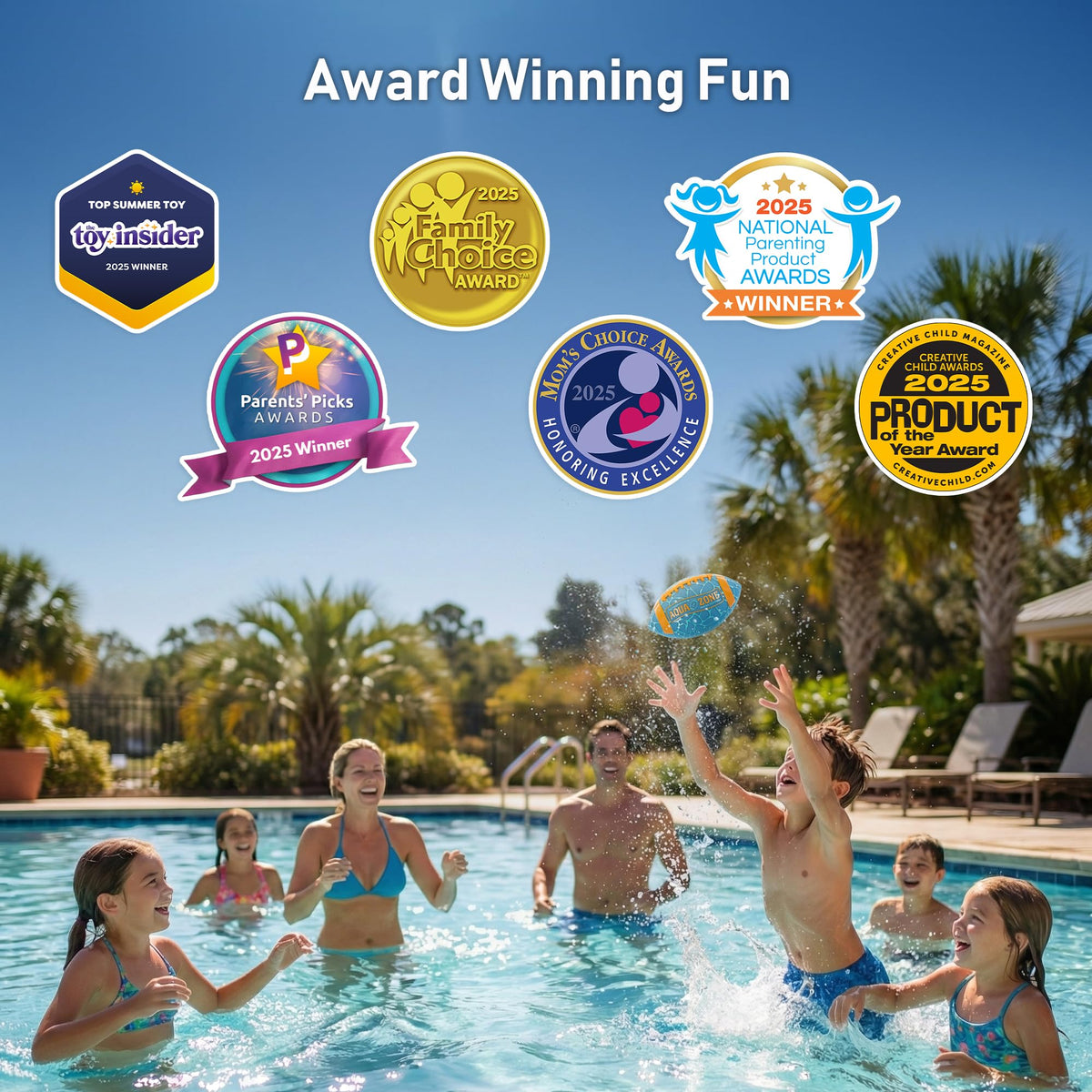 Refresh Sports Water Football – Easy-Grip Pool & Beach Toy for All Ages