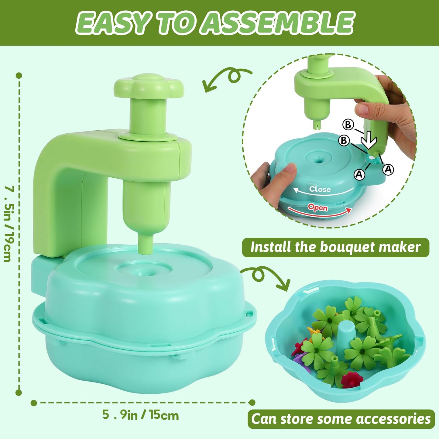 REFTTENW Flower Craft Kit for Kids | DIY Bouquet Making Set for Ages 4-10