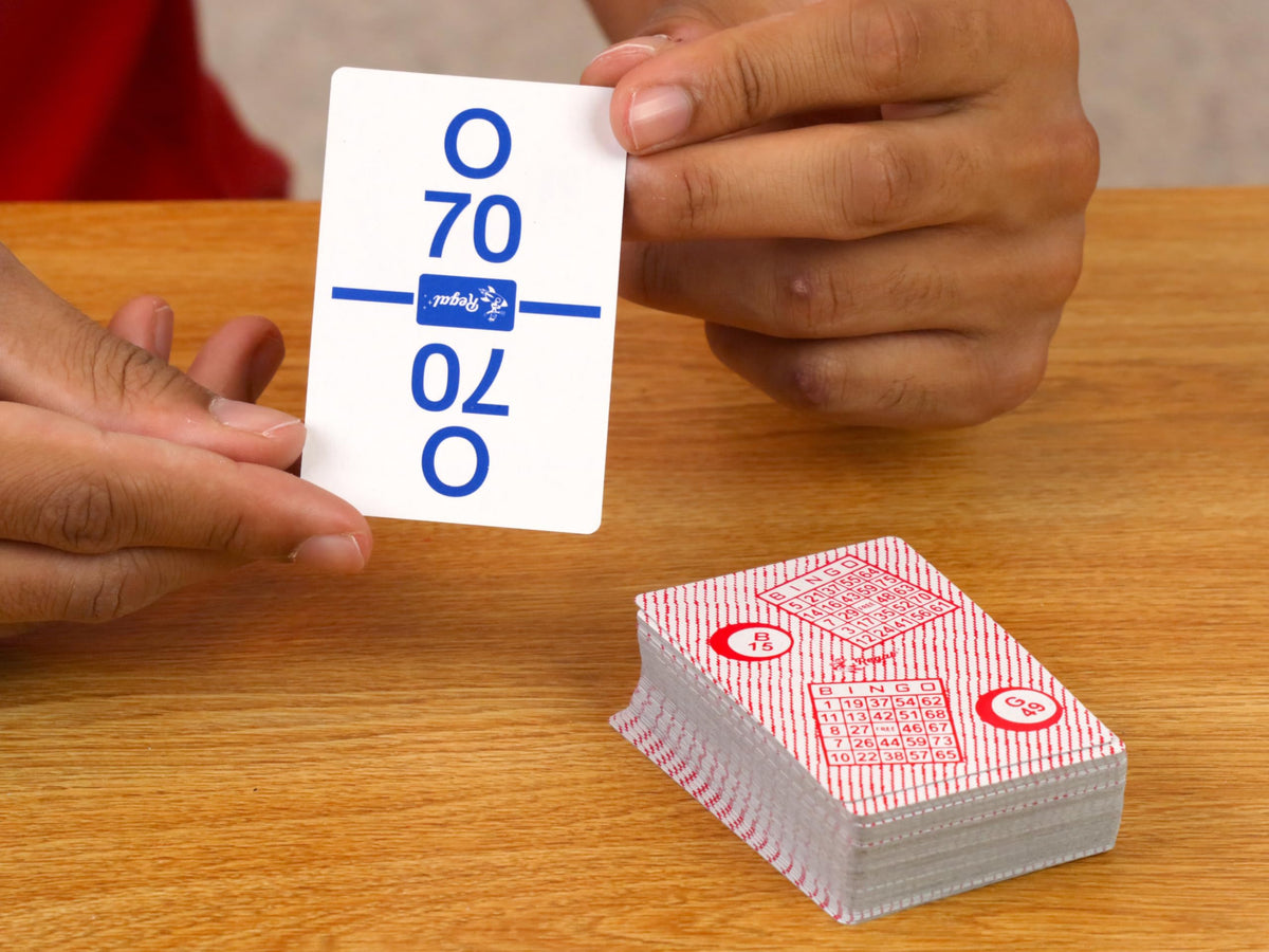 Regal Games Bingo Calling Cards Deck – 75 Reusable Cards for Family Fun (B1-O75)
