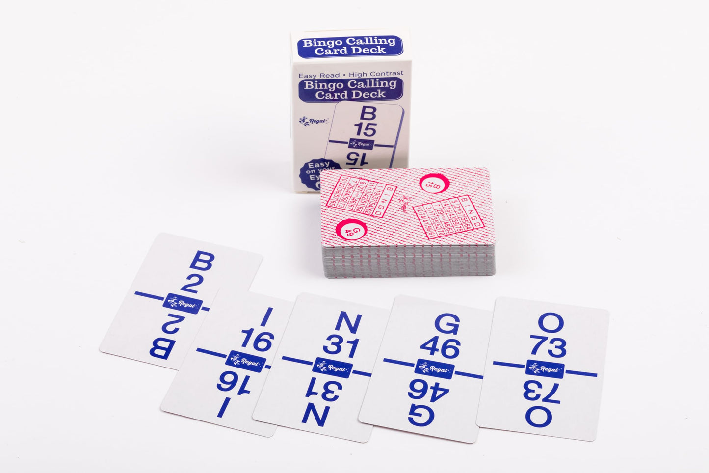 Regal Games Bingo Calling Cards Deck – 75 Reusable Cards for Family Fun (B1-O75)