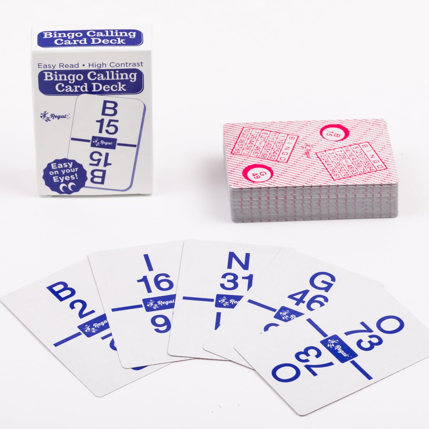 Regal Games Bingo Calling Cards Deck – 75 Reusable Cards for Family Fun (B1-O75)