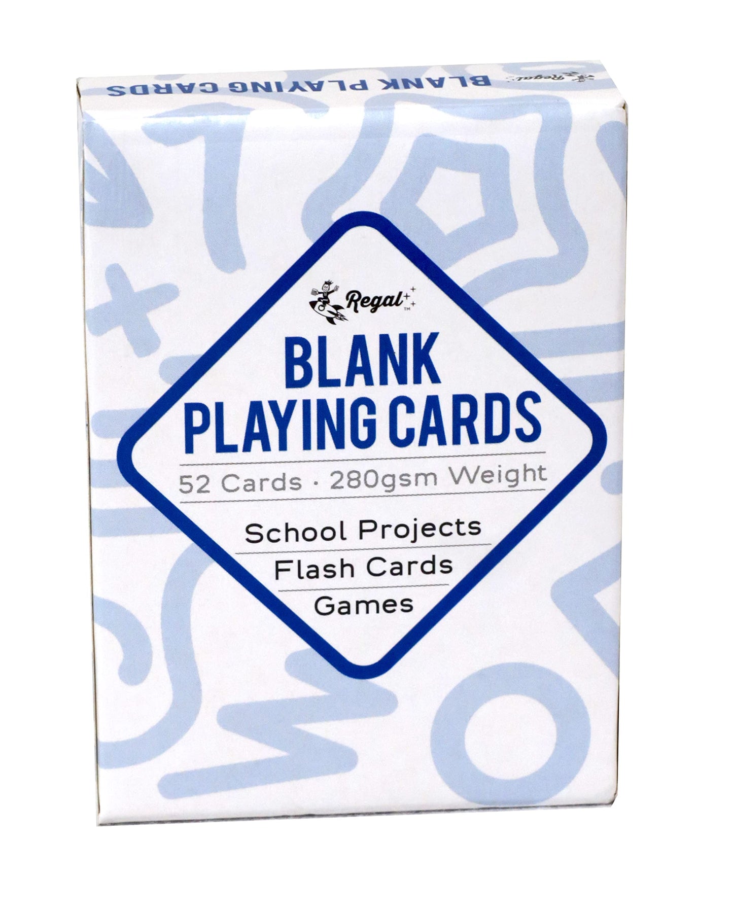 Regal Games 208 Blank Playing Cards – Write-On Decks, 2.5 x 3.5 in, 4 Packs of 52