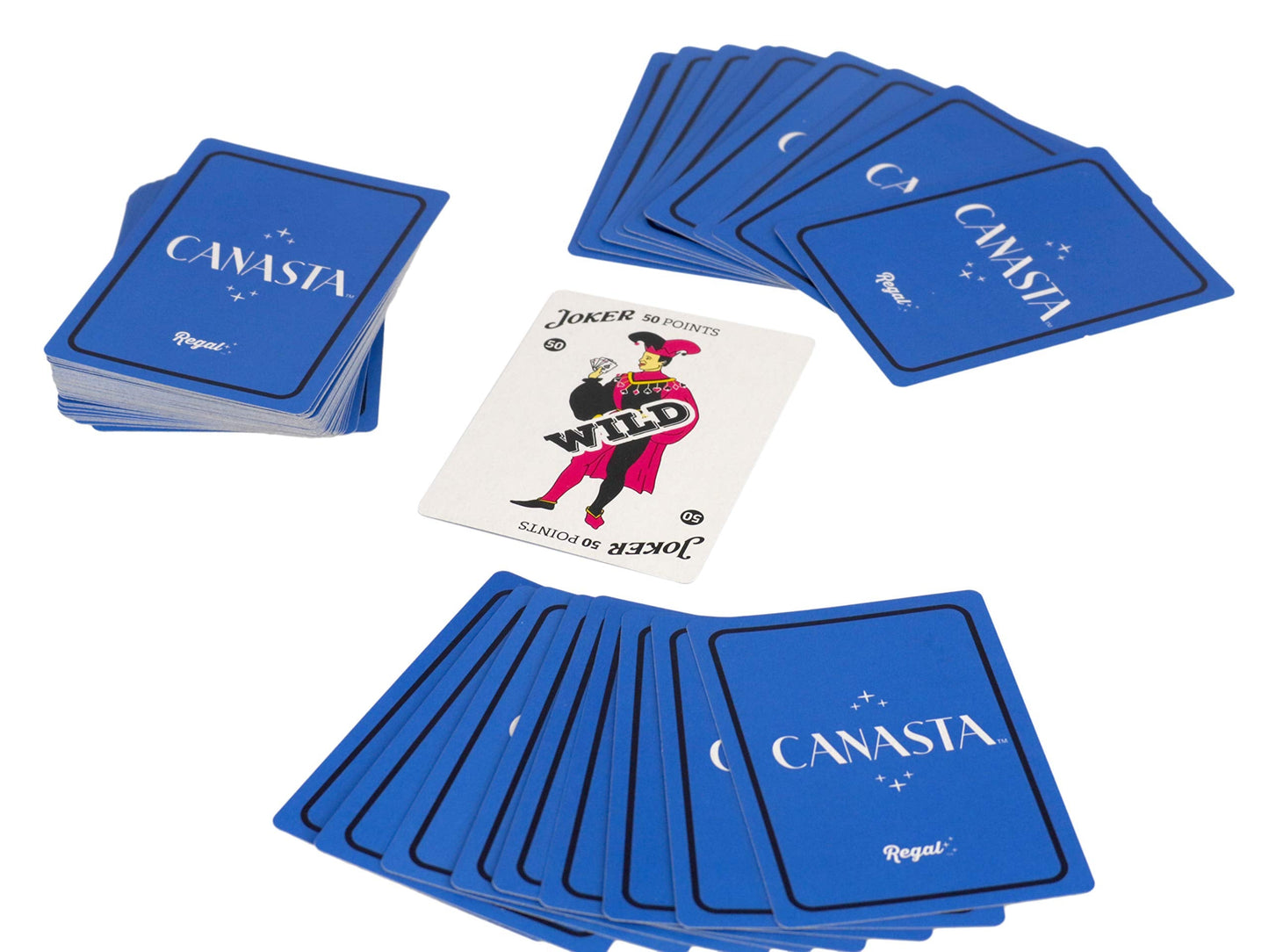 Regal Games Canasta Cards Set for Adults – 2 Decks, 54 Cards Each