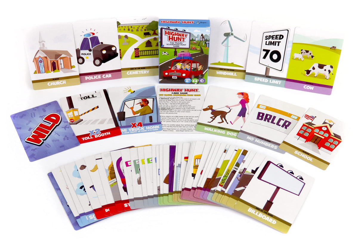 Regal Games Travel Outdoor Scavenger Hunt – 54 Cards for 2-8 Players