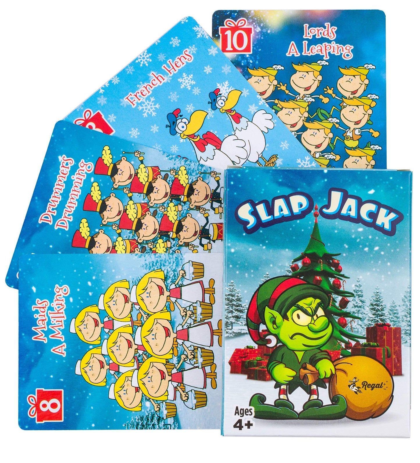 Regal Games Card Games for Kids – Holiday-Themed Go Fish, Crazy 8s, Old Maid & More (6-Set)