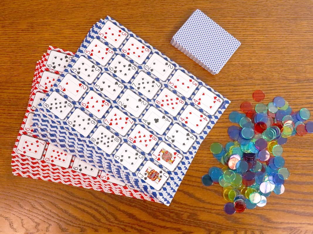 Regal Games Poker Keeno Bulk Set – 12 Double-Sided Boards, 200 Chips, 24 Layouts