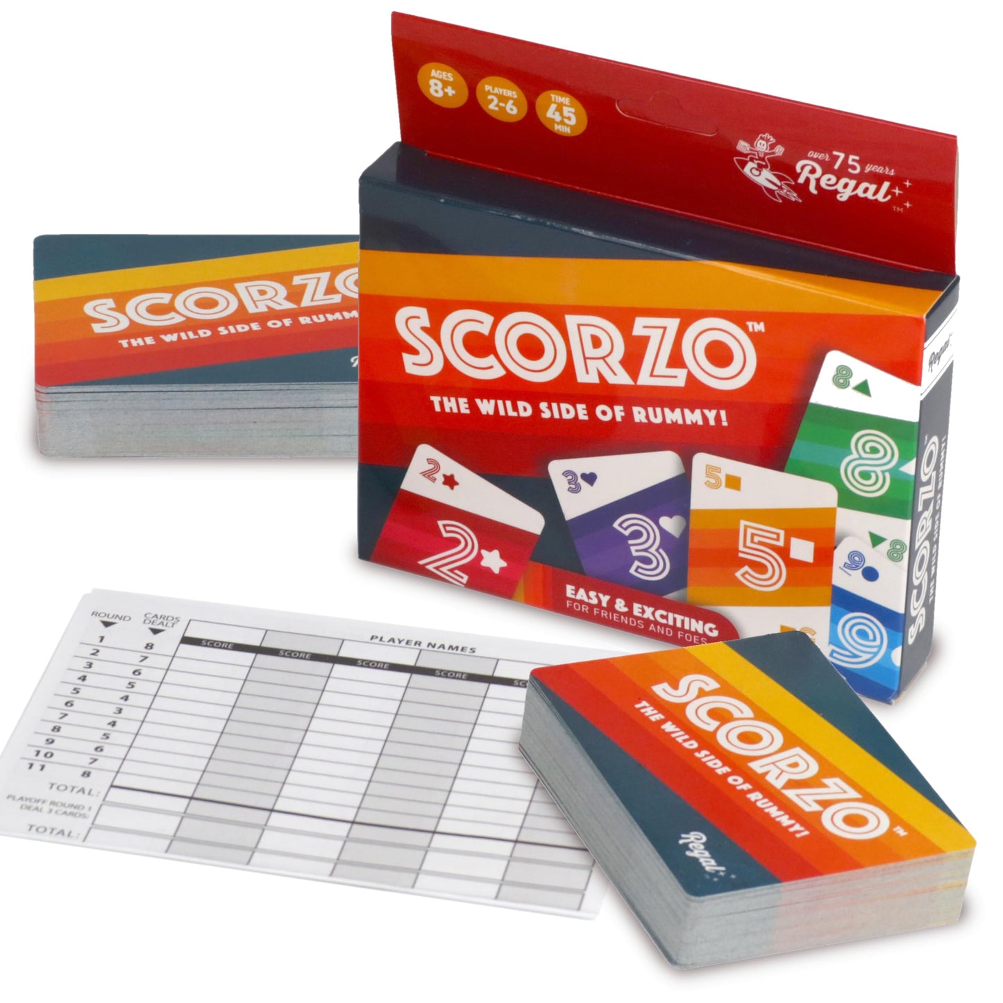 Regal Games ScorZo Rummy Card Game – 2-6 Players | Family Fun