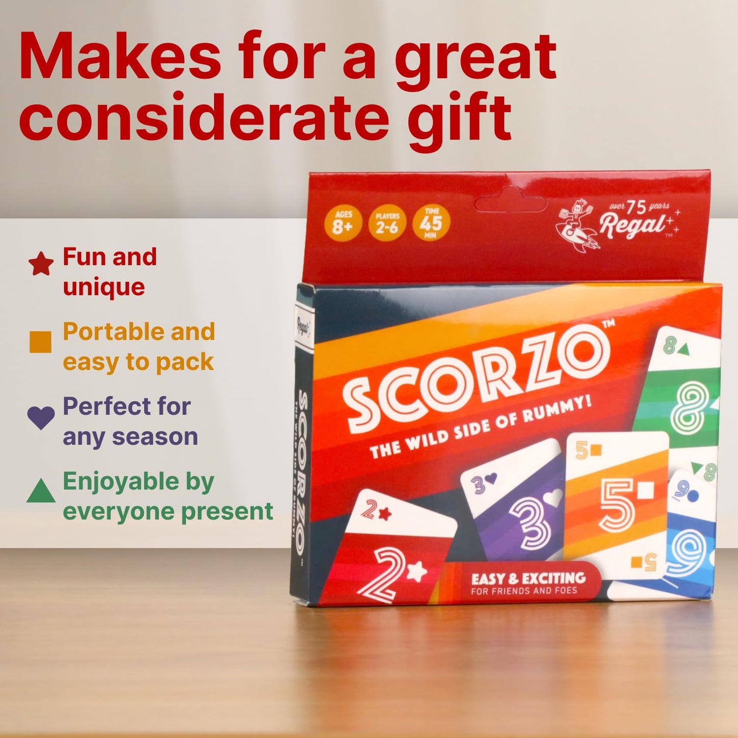 Regal Games ScorZo Rummy Card Game – 2-6 Players | Family Fun