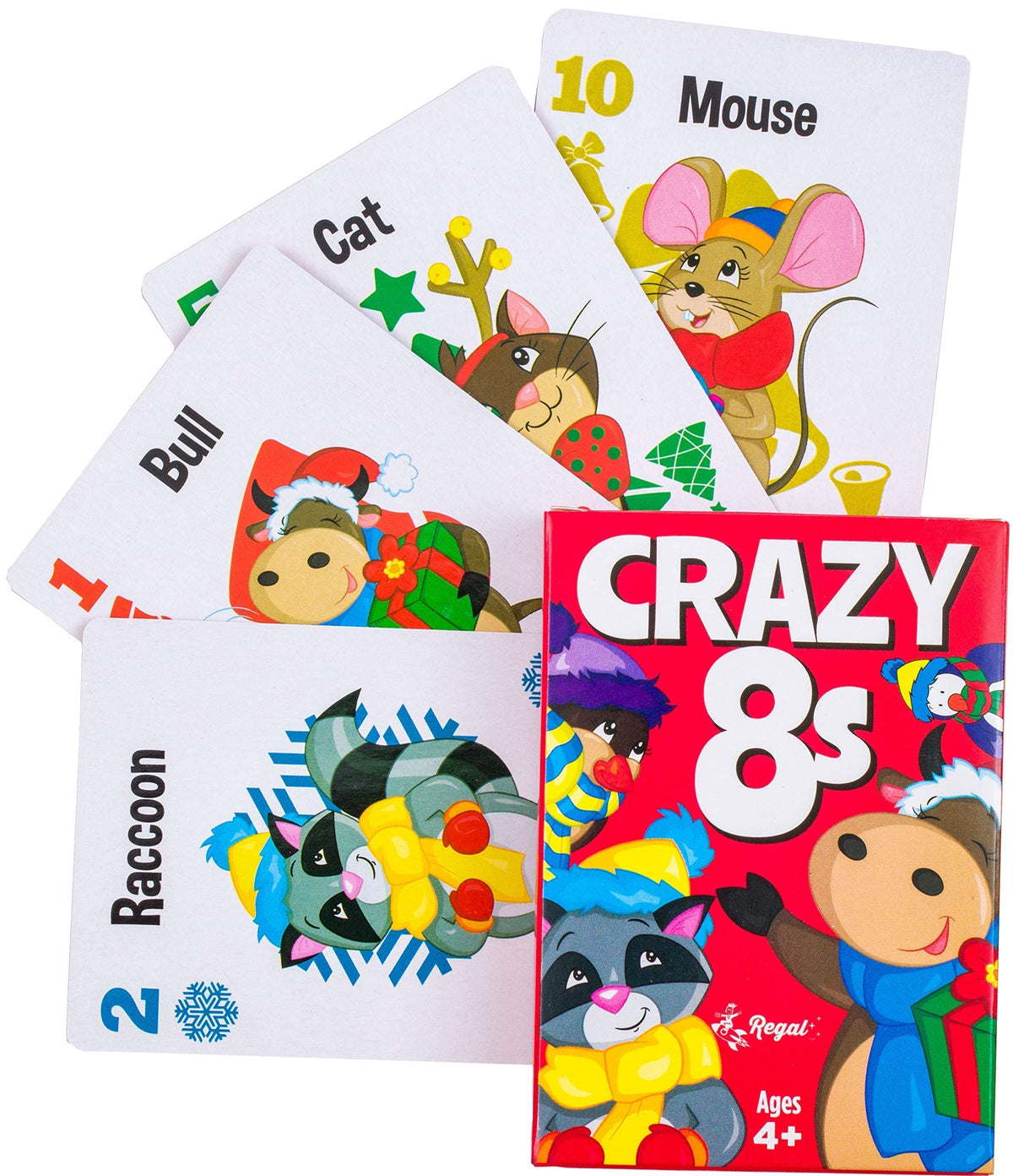Regal Games Card Games for Kids – Holiday-Themed Go Fish, Crazy 8s, Old Maid & More (6-Set)