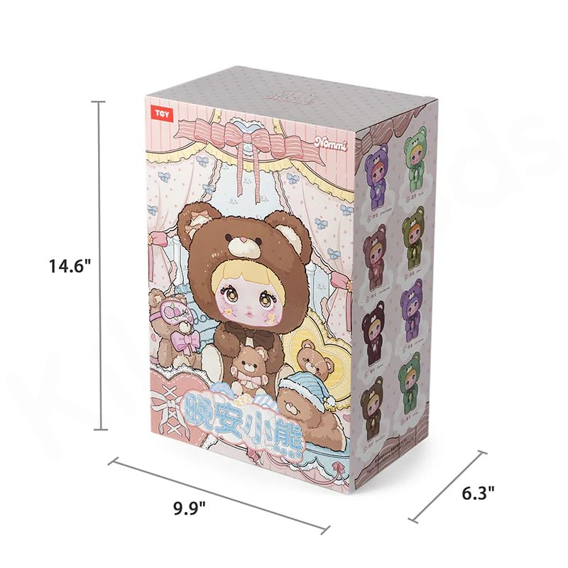 REIVIVORA Nommi Good Night Bear 400% Series Plush Blind Box – 1 Random Collectible Figure (1 of 9 Styles)