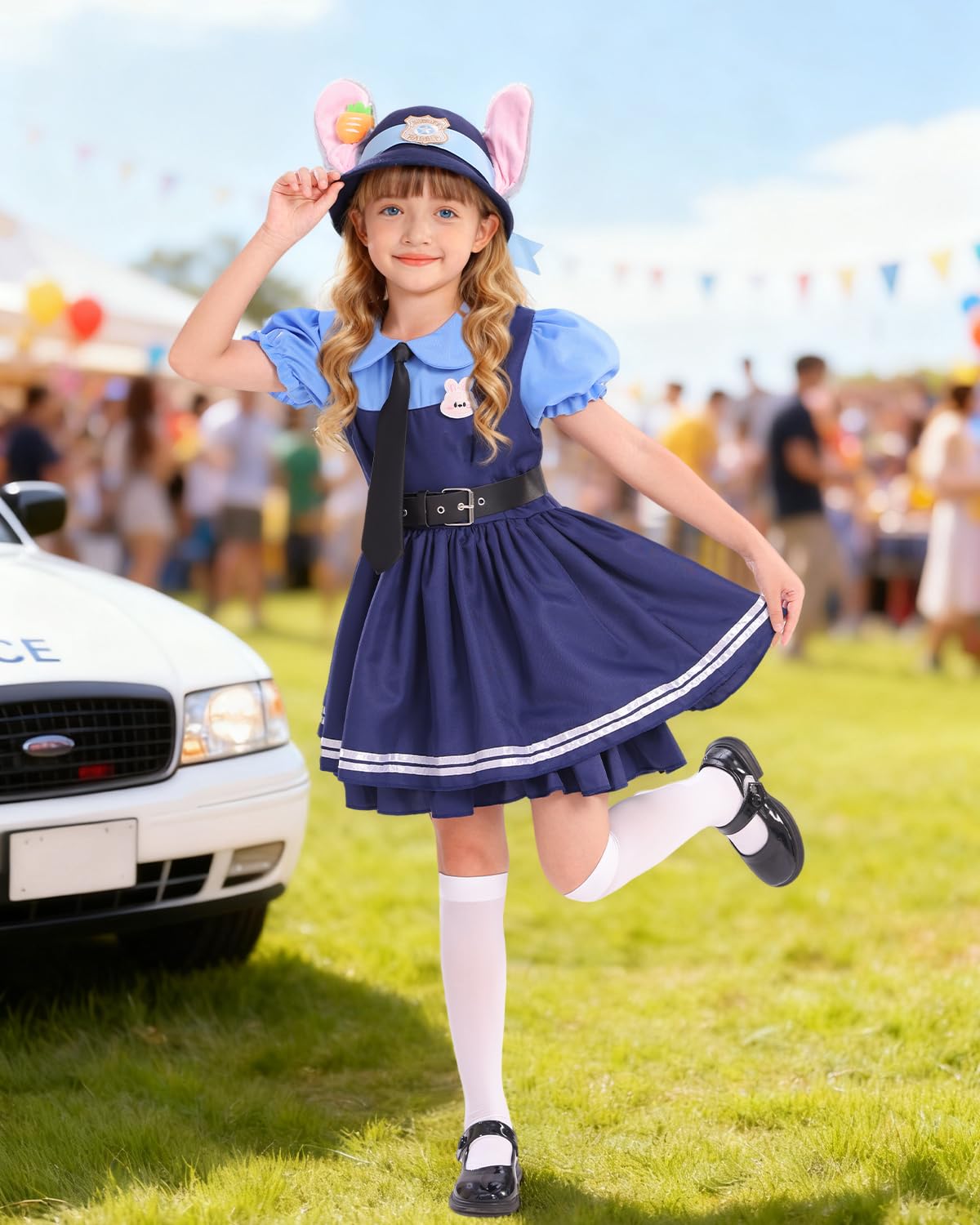 Relaehih Professional Police Officer Uniform Costume for Kids 6-7 Years | Realistic Dress-Up