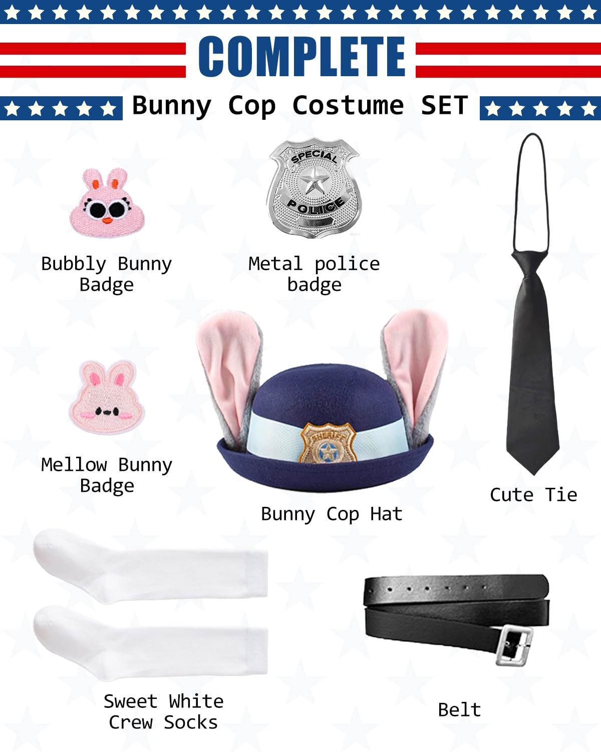 Relaehih Professional Police Officer Uniform Costume for Kids 6-7 Years | Realistic Dress-Up