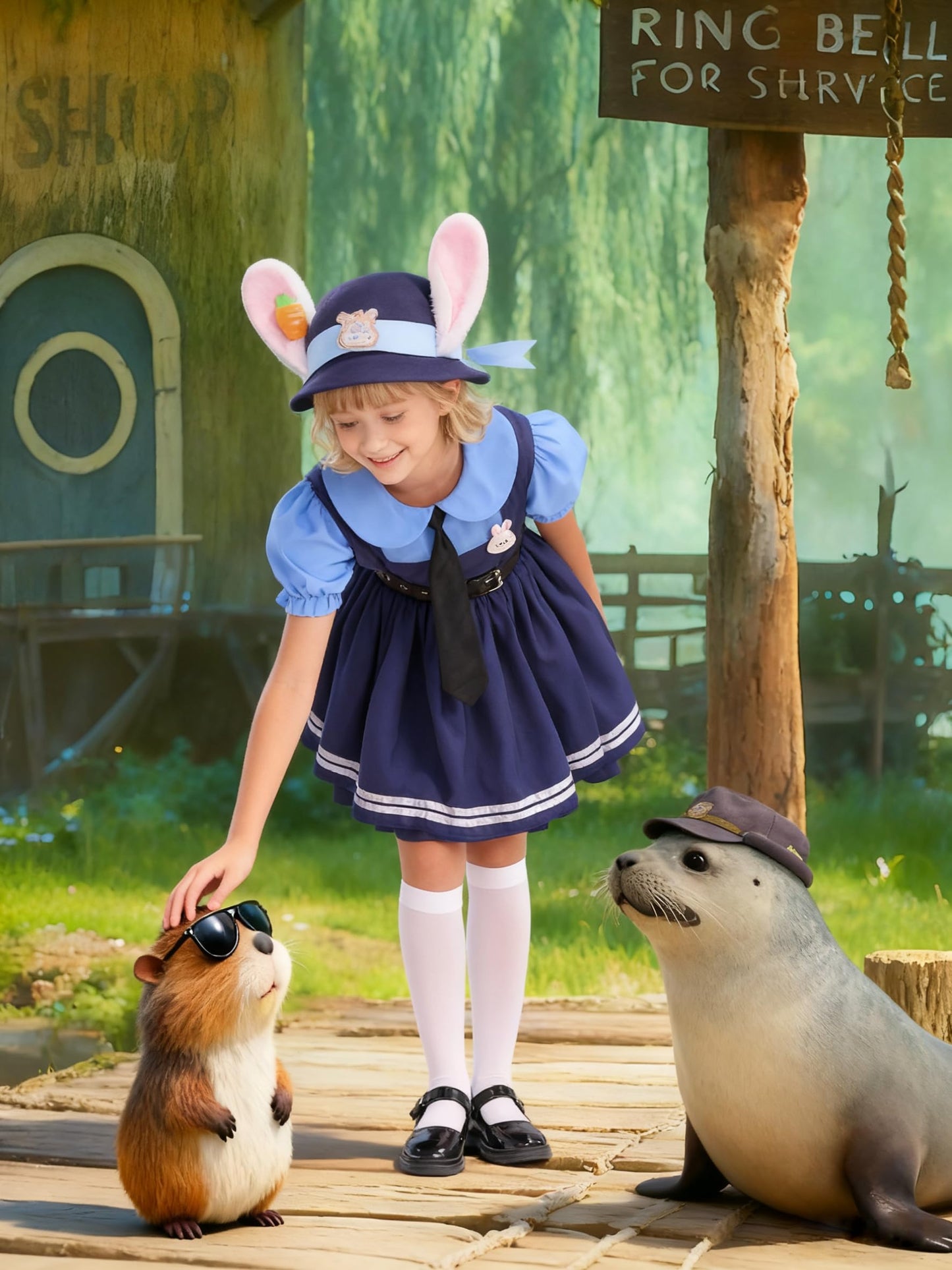 Relaehih Professional Police Officer Uniform Costume for Kids 6-7 Years | Realistic Dress-Up