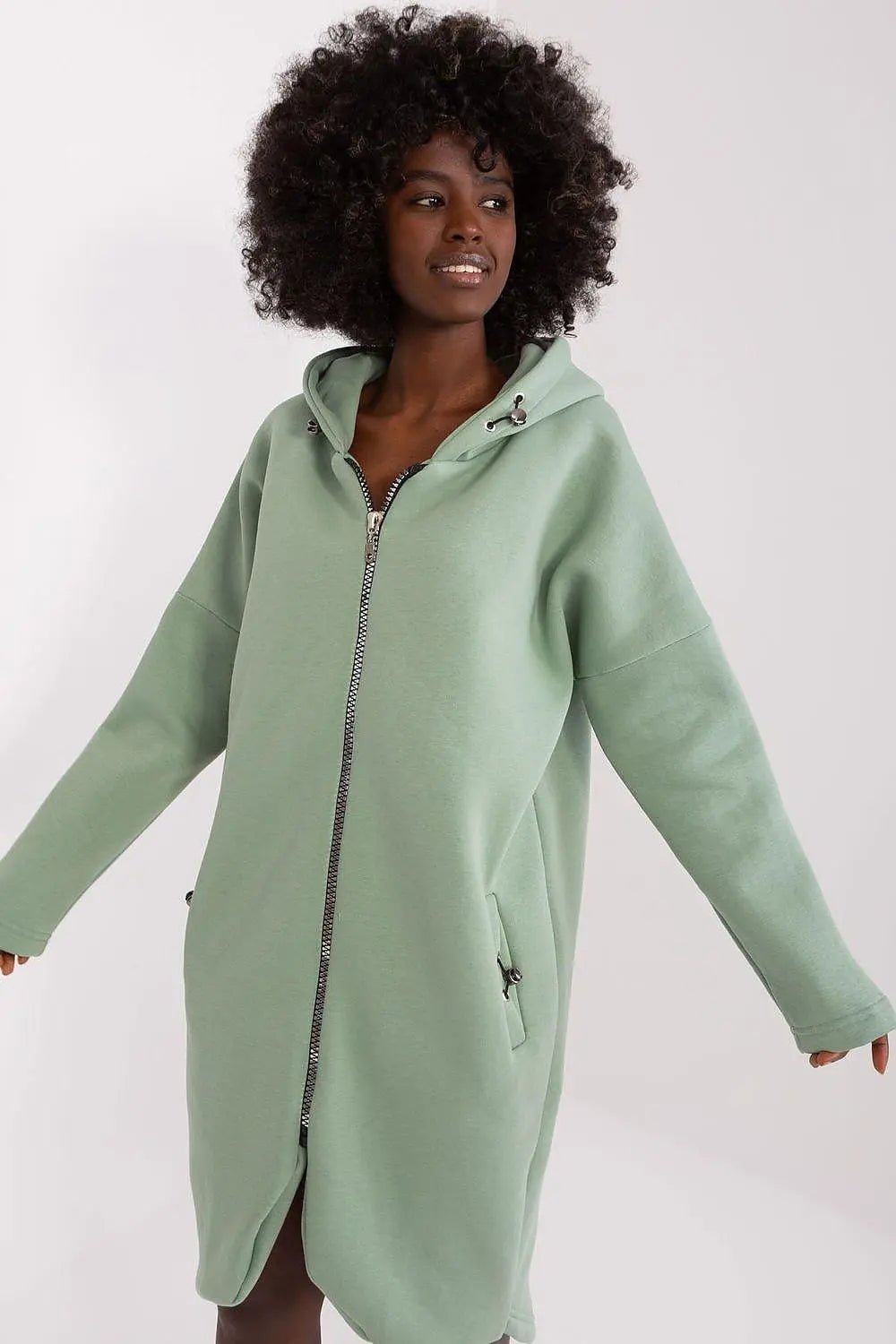 Relevance sporty style extended sweatshirt