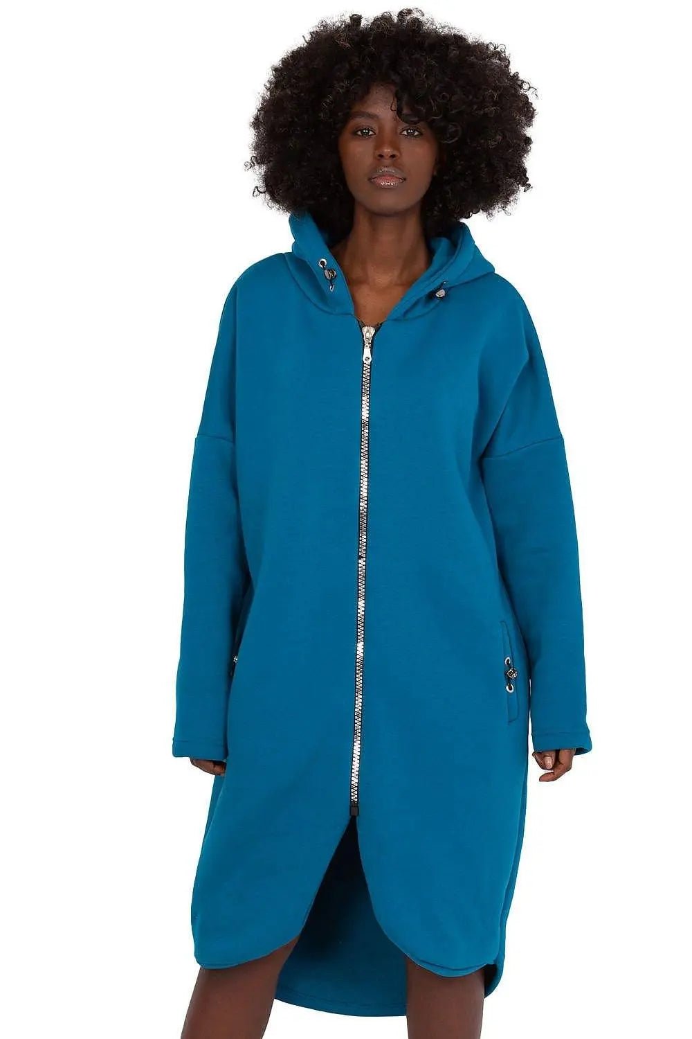 Relevance sporty style extended sweatshirt