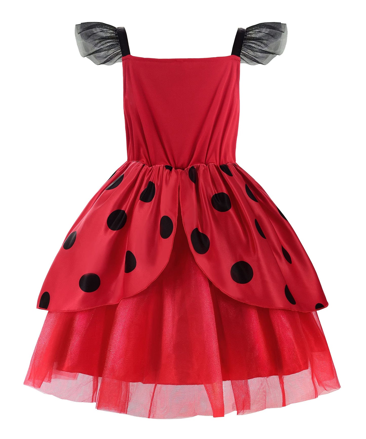 ReliParty Sleeveless Ladybird Dress for Girls – Costume Dress Up (Size 110)