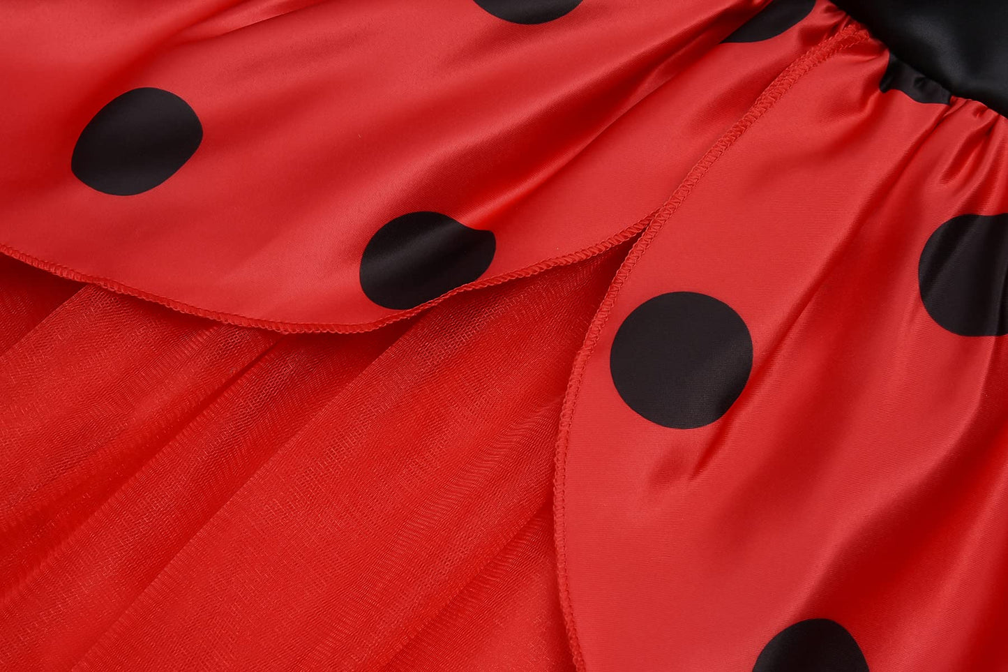 ReliParty Sleeveless Ladybird Dress for Girls – Costume Dress Up (Size 110)