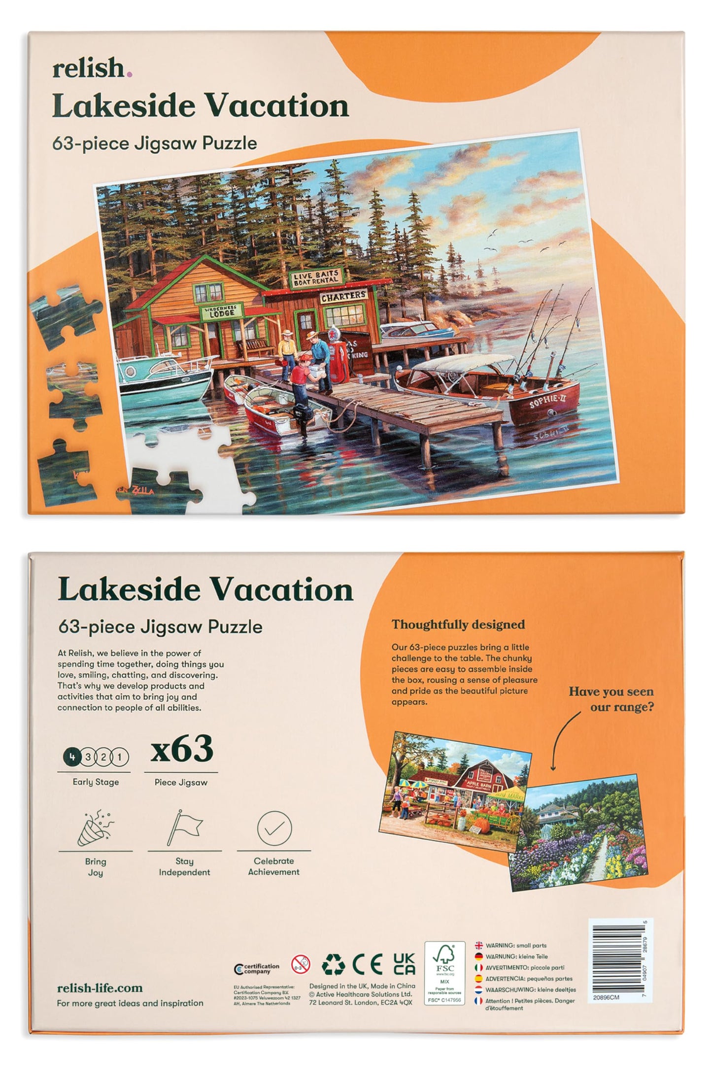 Relish Dementia Jigsaw Puzzle – 63-Piece Lakeside Vacation for Seniors