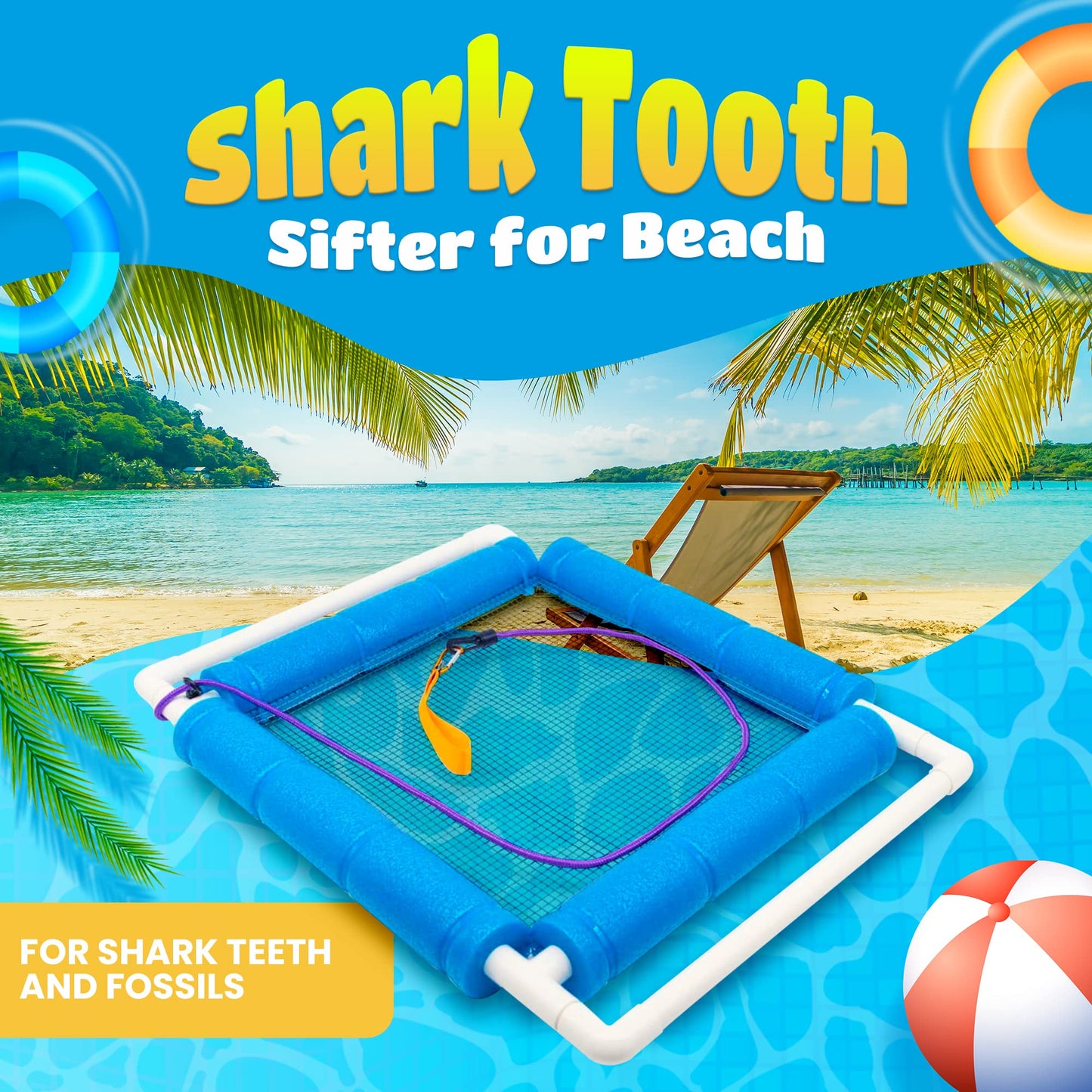 RELODECOR Beachcombing Shark Tooth Sifter – Lightweight Sand Sifter for Shark Teeth & Fossils