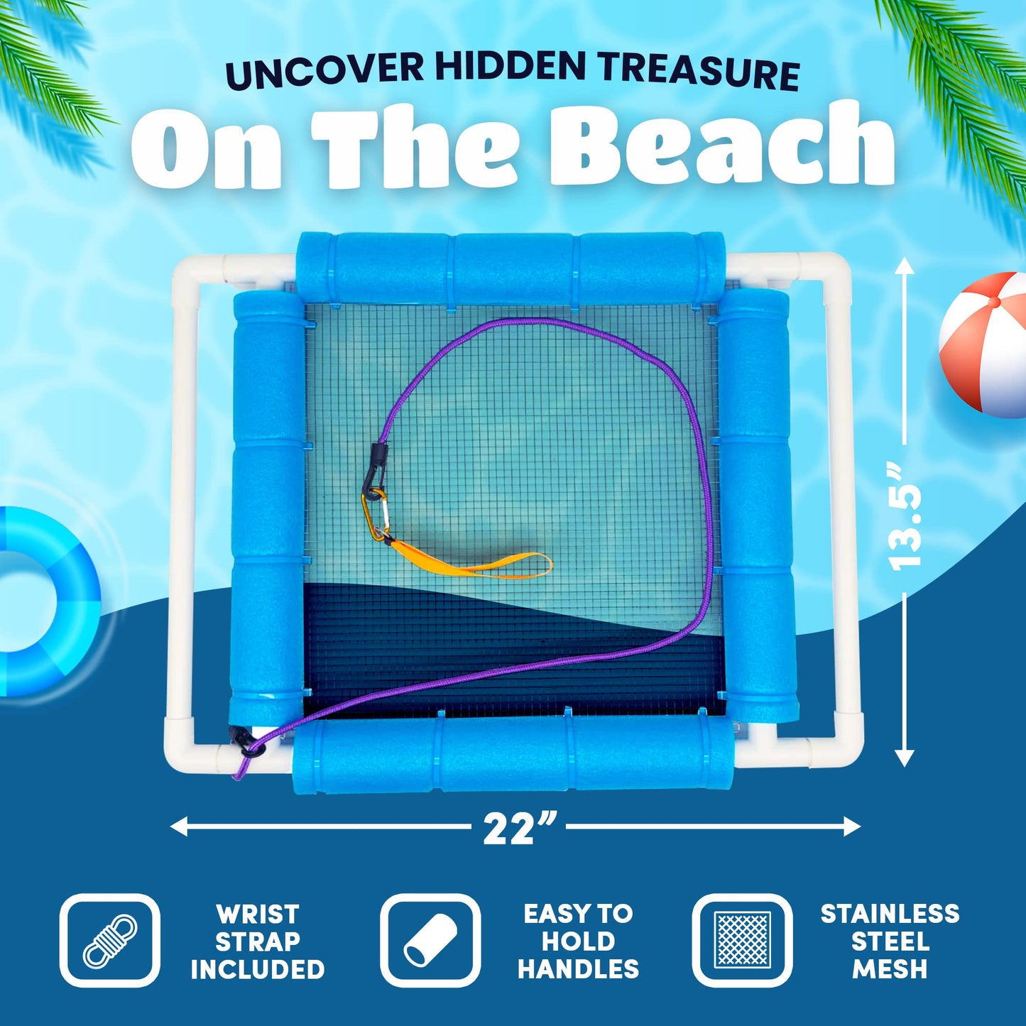 RELODECOR Beachcombing Shark Tooth Sifter – Lightweight Sand Sifter for Shark Teeth & Fossils