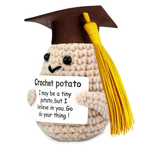 Reluen Potato Plush with Glasses – Funny Desk Gift for Women, Students, and Coworkers