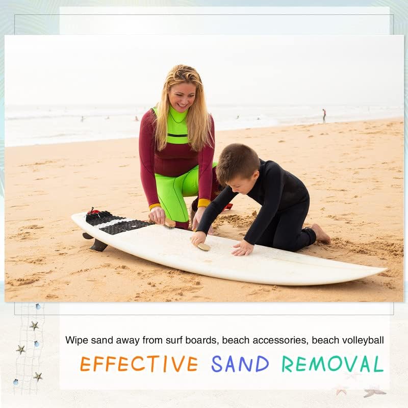 Remerry 2 Pcs Sand Brush Sand Remover with Bag – Beach Accessories for Vacation & Surf