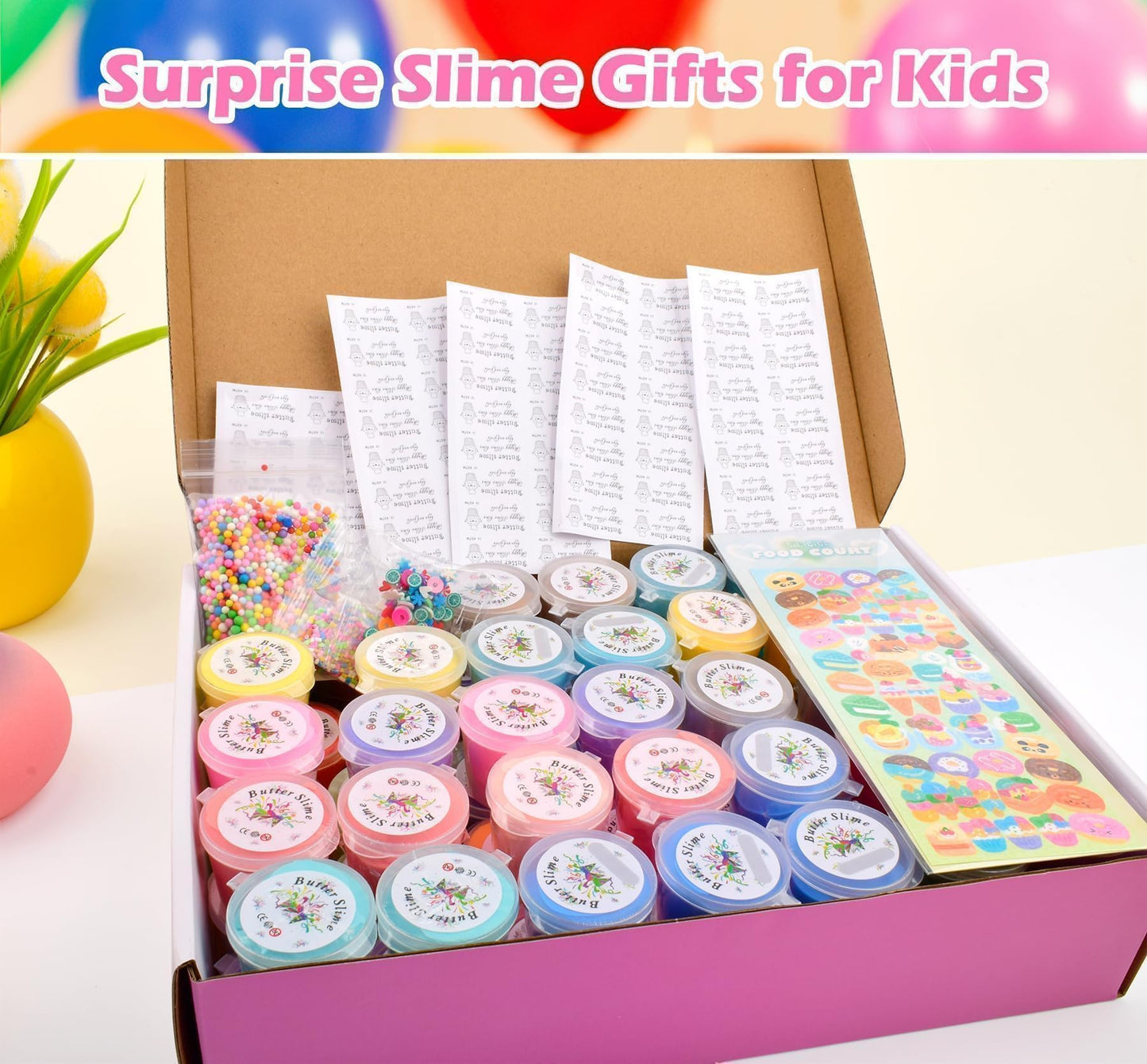 Remethsu Butter Slime Kit 68 Pack – Scented, Soft, Non-Sticky Slime for Kids & Parties