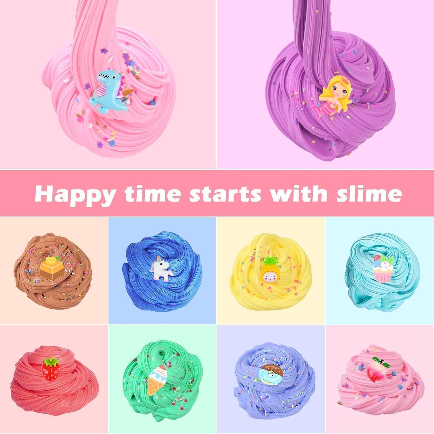Remethsu Butter Slime Kit 68 Pack – Scented, Soft, Non-Sticky Slime for Kids & Parties