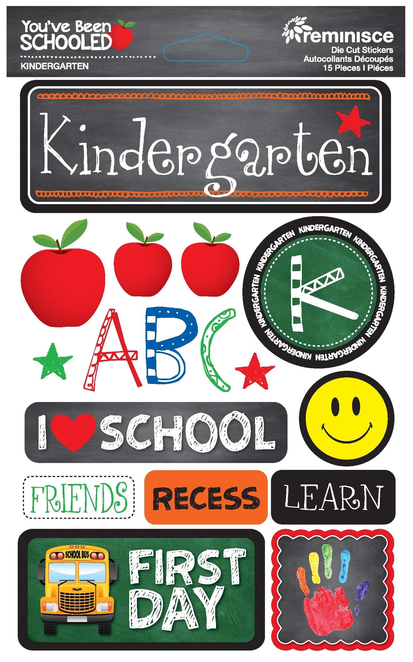 Reminisce You've Been Schooled Kindergarten 3D Stickers – Classroom Craft Essentials