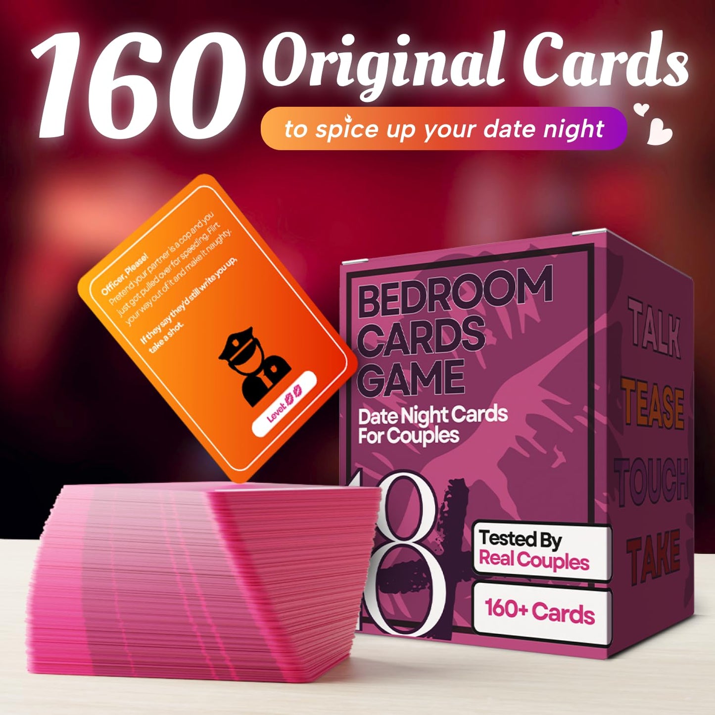Renaco Gift Company — 160 Cards Couples Game for Adults: Romantic & Naughty Date Night Ideas