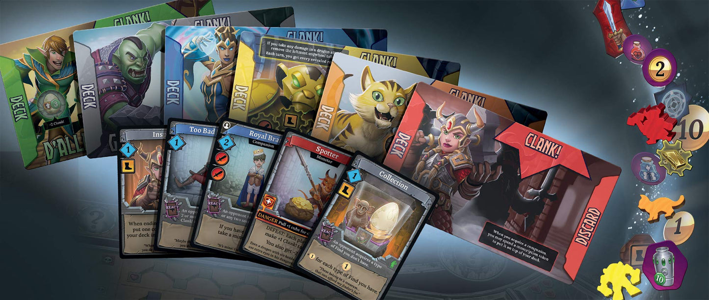 Renegade Game Studios Clank! Adventuring Party Expansion – Six New Identities & Hexavultus Boss | 2–6 Players | 13+