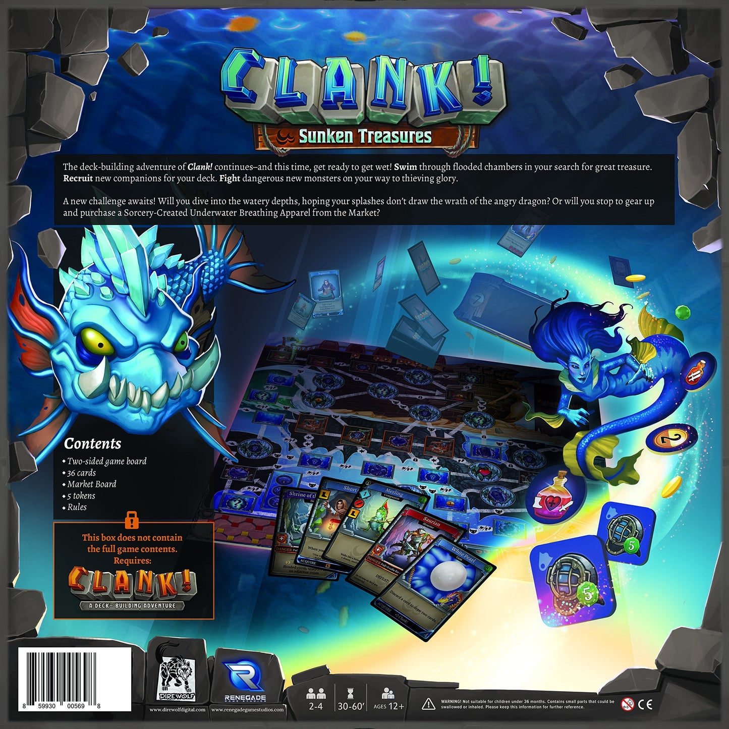 Renegade Game Studios – Clank! Sunken Treasures Expansion for Clank! A Deck-Building Adventure