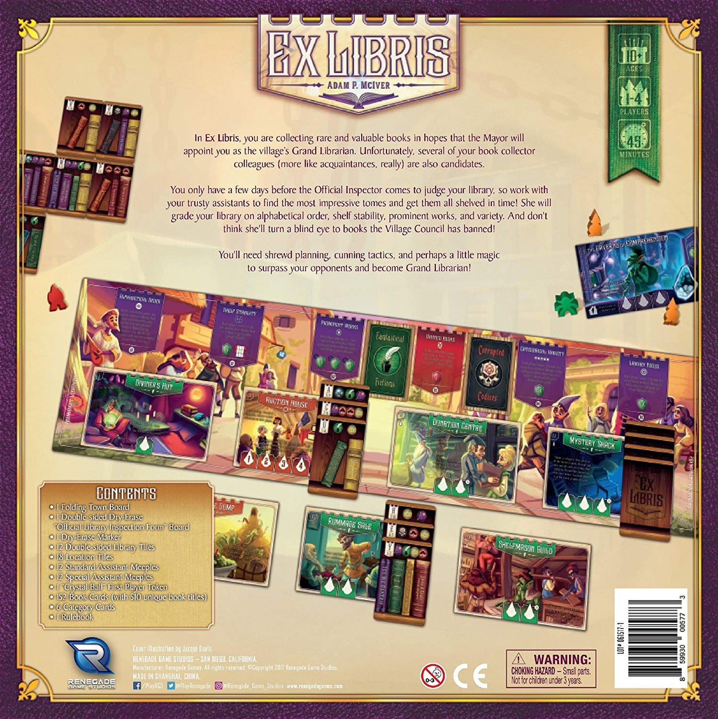 Ex Libris by Renegade Game Studios – Strategic Library-Building Board Game