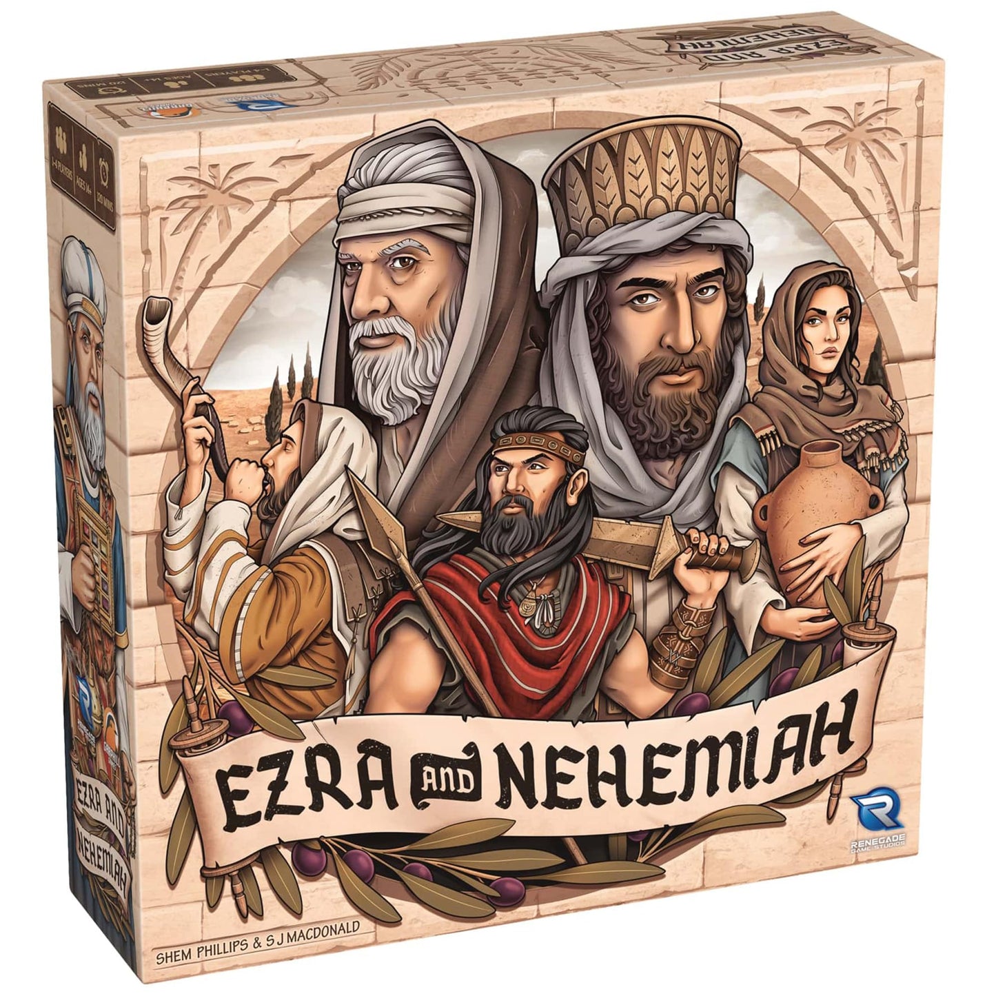 Ezra & Nehemiah: Strategy Board Game by Renegade Game Studios – Rebuild Jerusalem (1–4 Players, 120 Min)