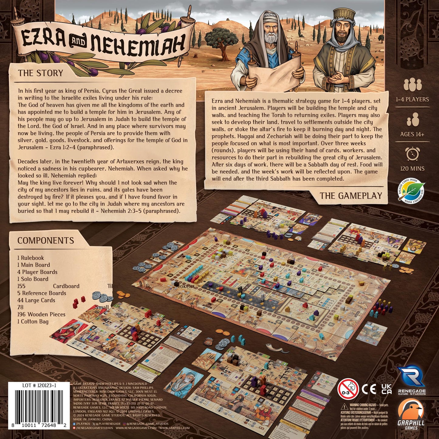 Ezra & Nehemiah: Strategy Board Game by Renegade Game Studios – Rebuild Jerusalem (1–4 Players, 120 Min)