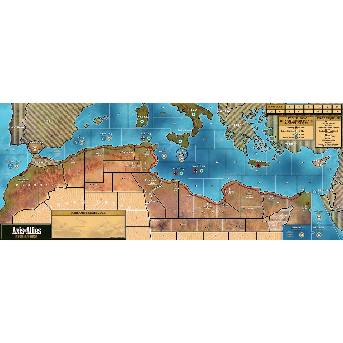 Renegade Game Studios: Axis & Allies North Africa – 2-4 Players, 3-6 Hours, 250+ Miniatures