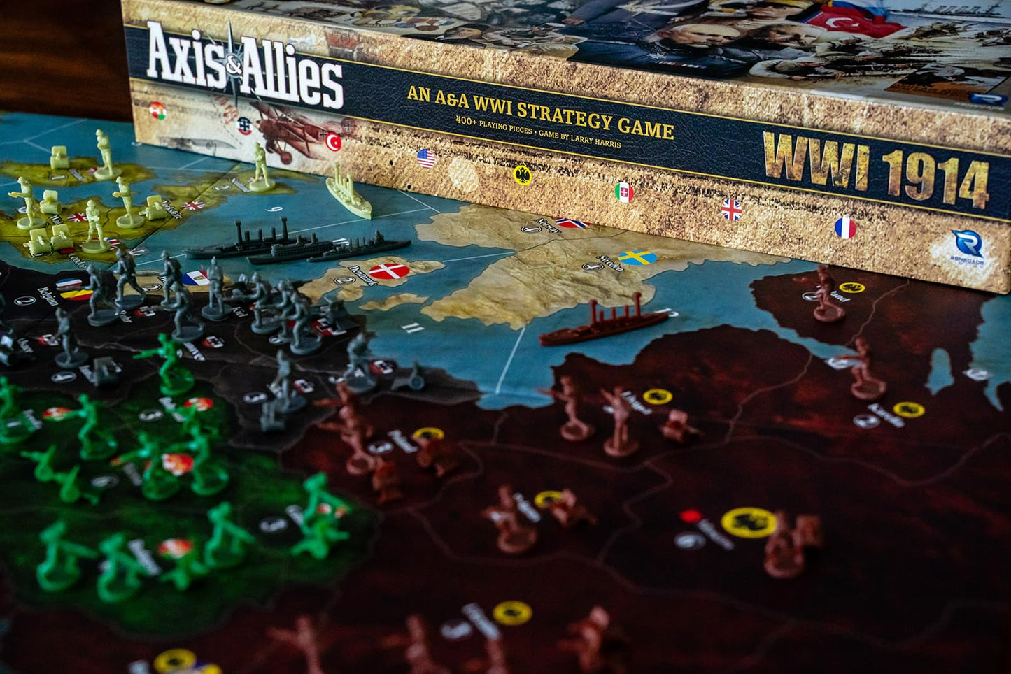 Renegade Game Studios Axis & Allies WWI 1914 – Strategic War Board Game for 2-8 Players (Ages 12+)