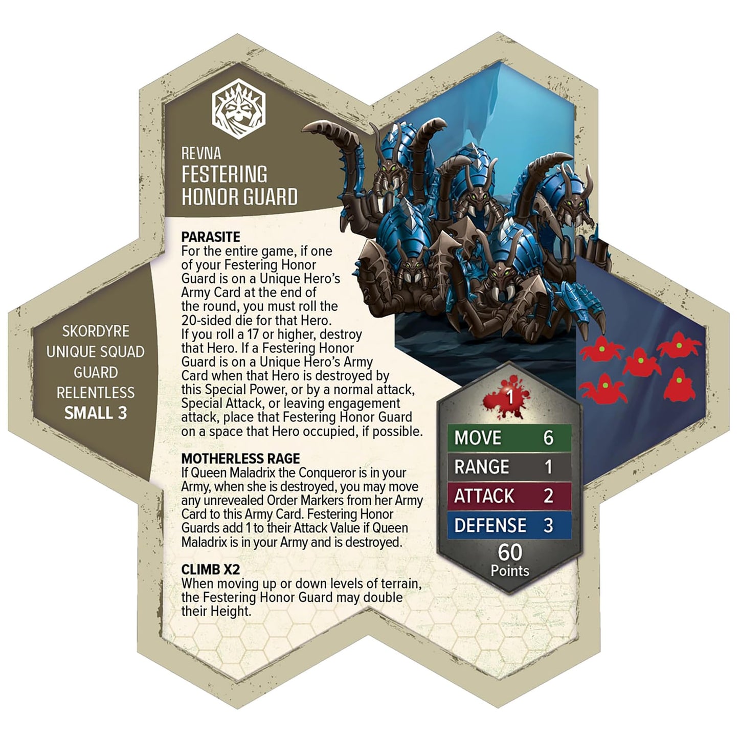 Heroscape Rising Tide: Queen Maladrix & Festering Honor Guard Army Expansion — Renegade Game Studios